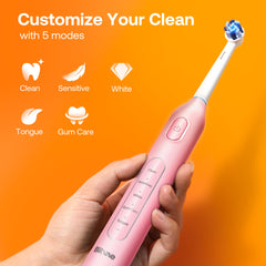 Close-up of Bitvae R1 brush head in motion