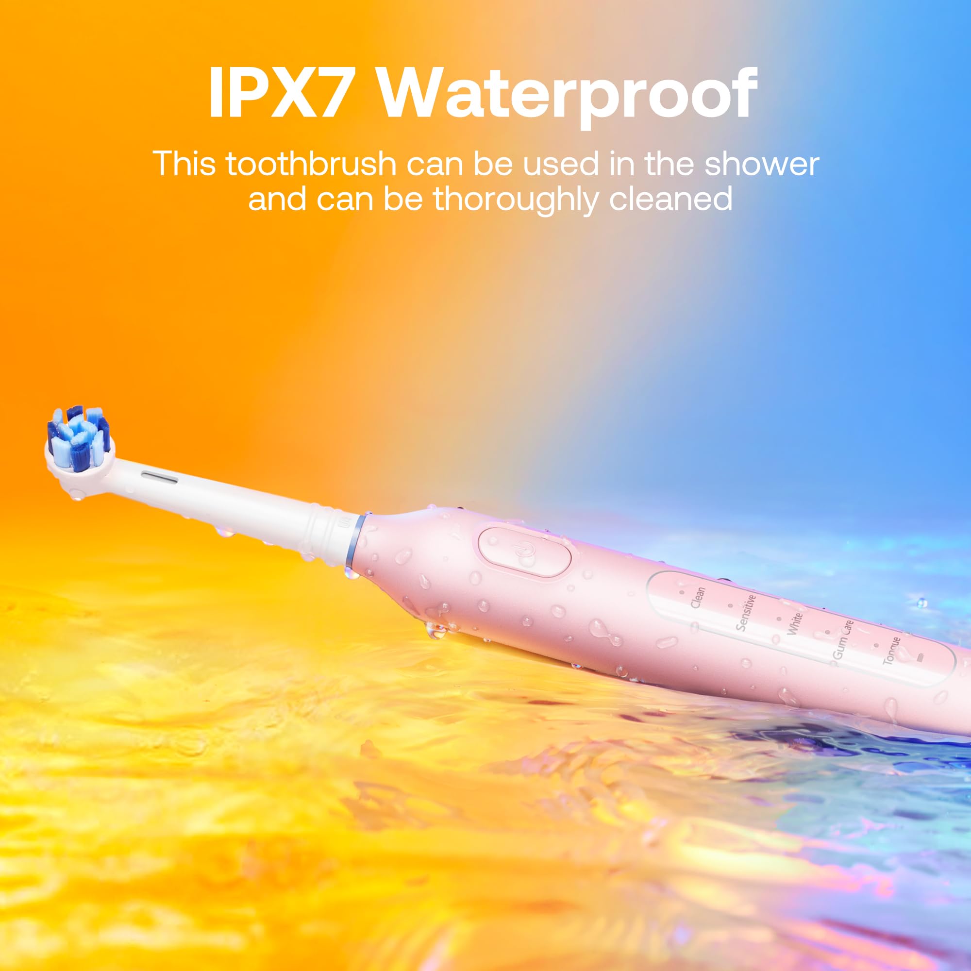 IPX7 waterproof Bitvae R1 toothbrush for bathroom use