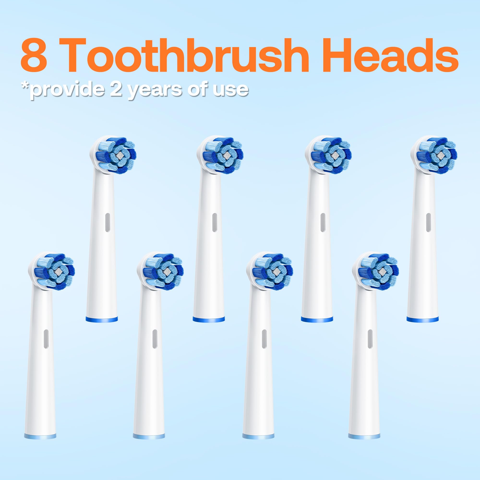 Bitvae R2 includes 8 replacement brush heads