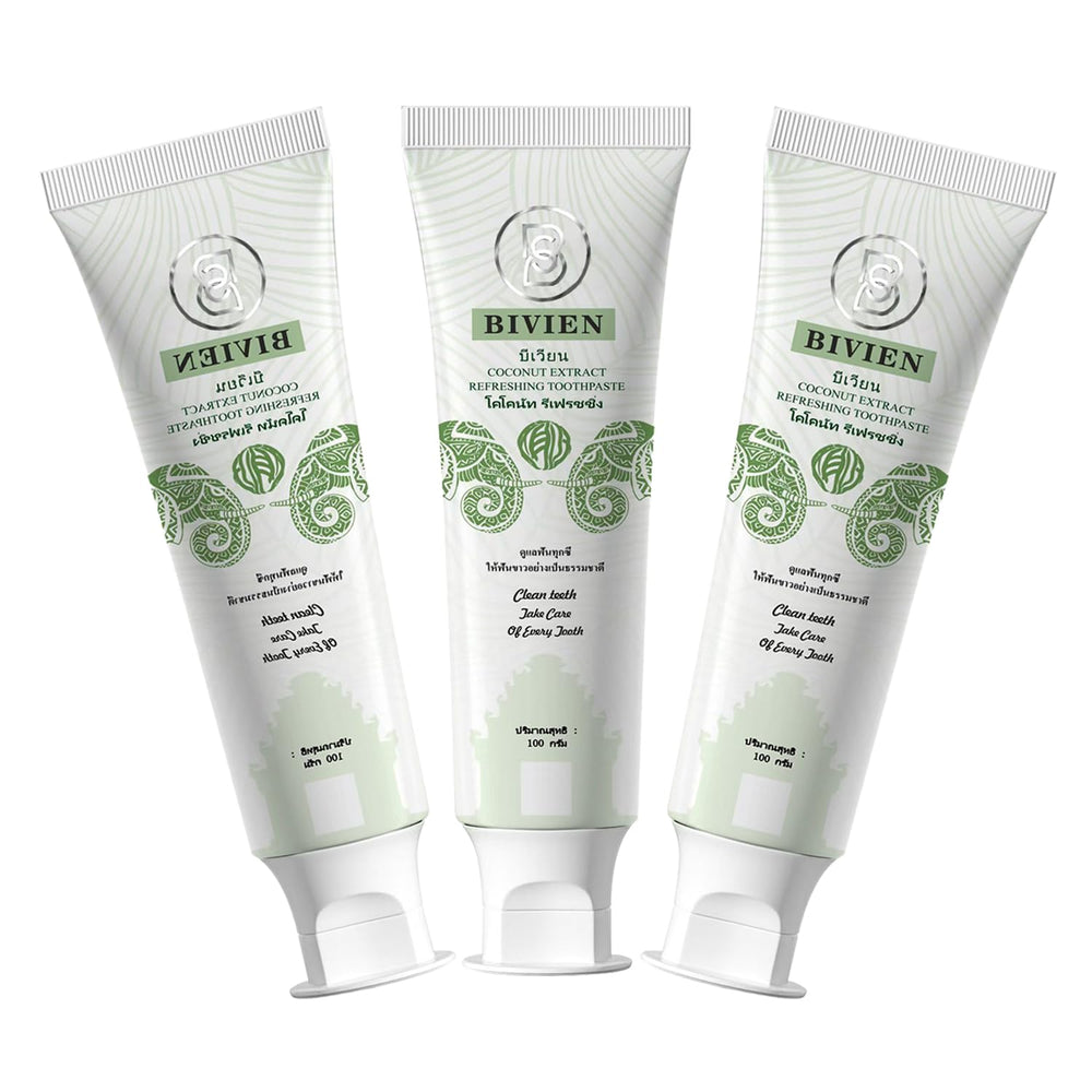 Bivien Coconut Fresh Deep Whitening Toothpaste box front