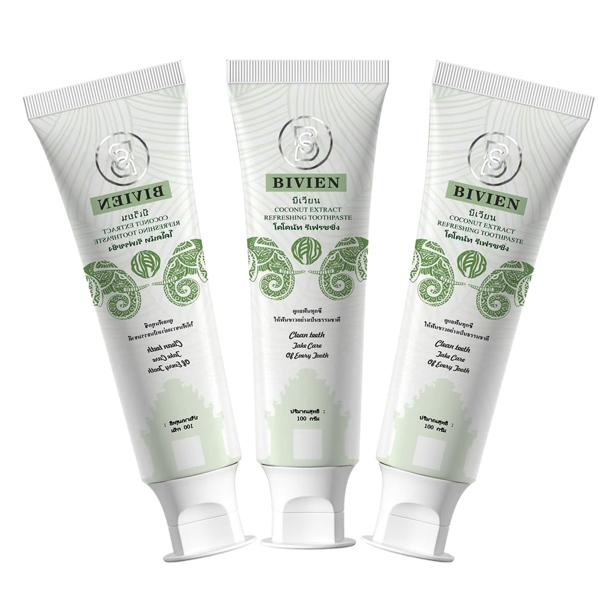 Bivien Coconut Fresh Deep Whitening Toothpaste box front