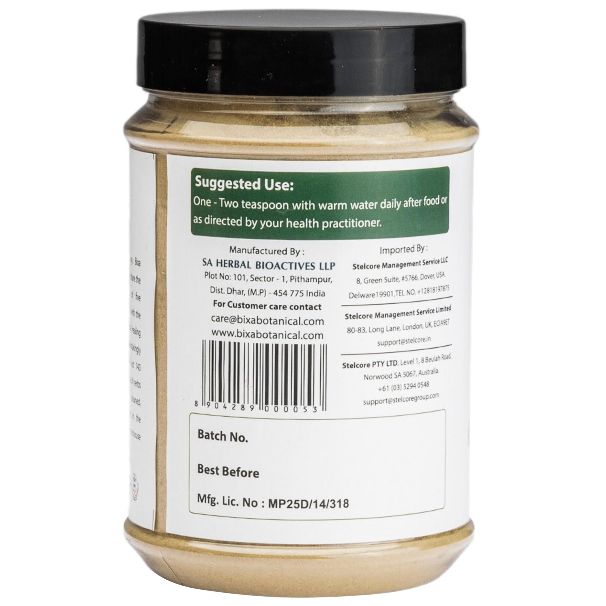 Serving suggestion: Guduchi powder mixed in water