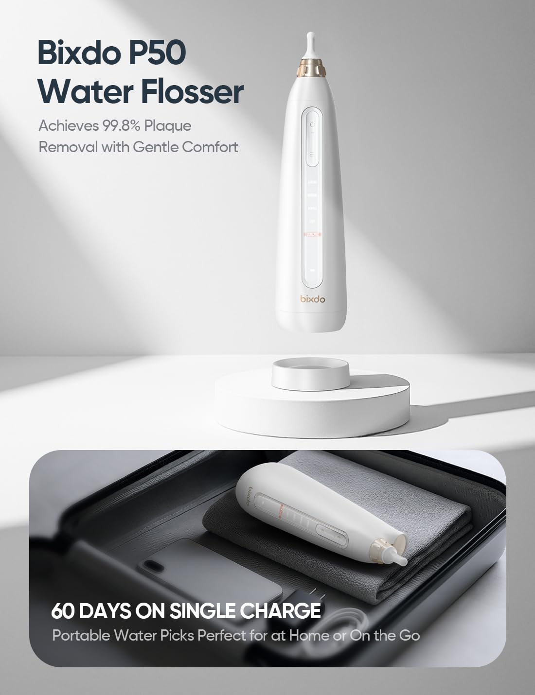 180ml reservoir of bixdo P50 water flosser