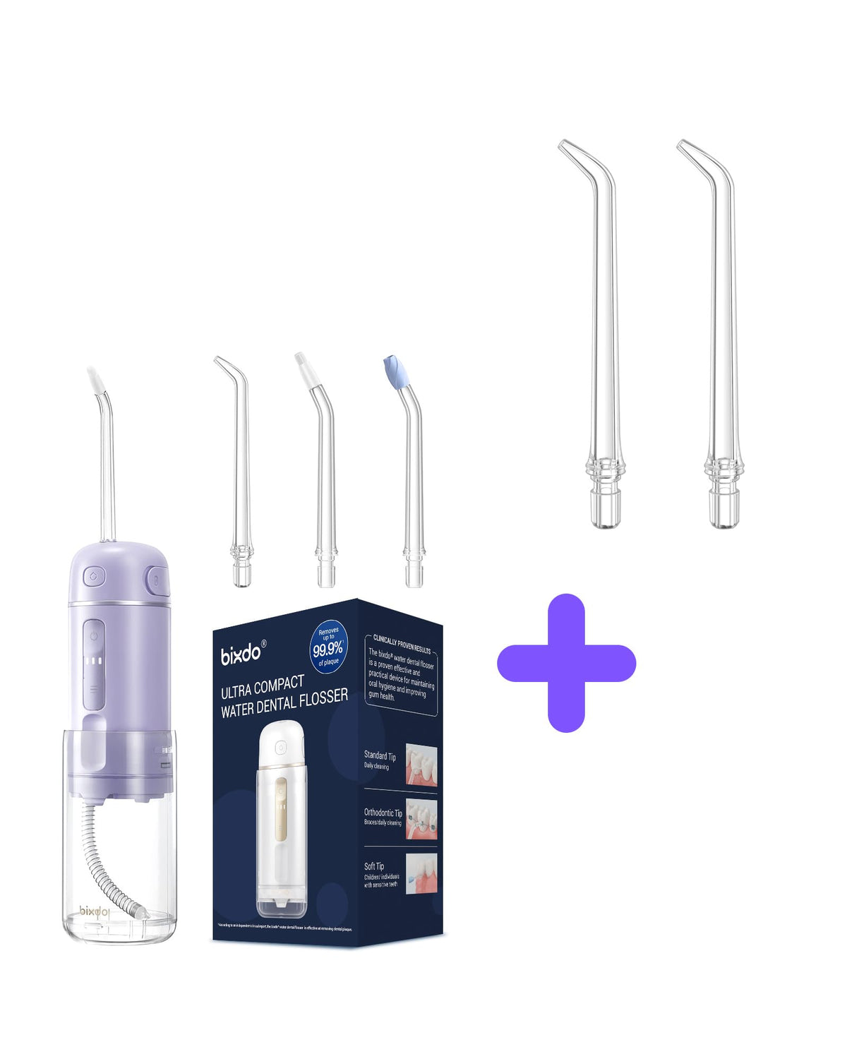 Bixdo A30 PRO Water Flosser with standard tips replacement
