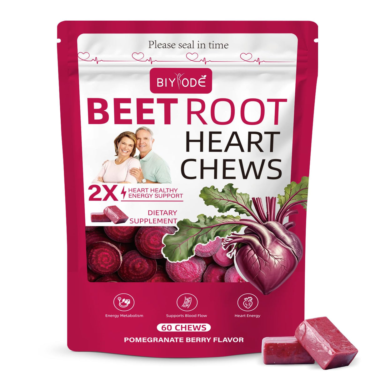 BIYODE Beet Root Chews bottle with label