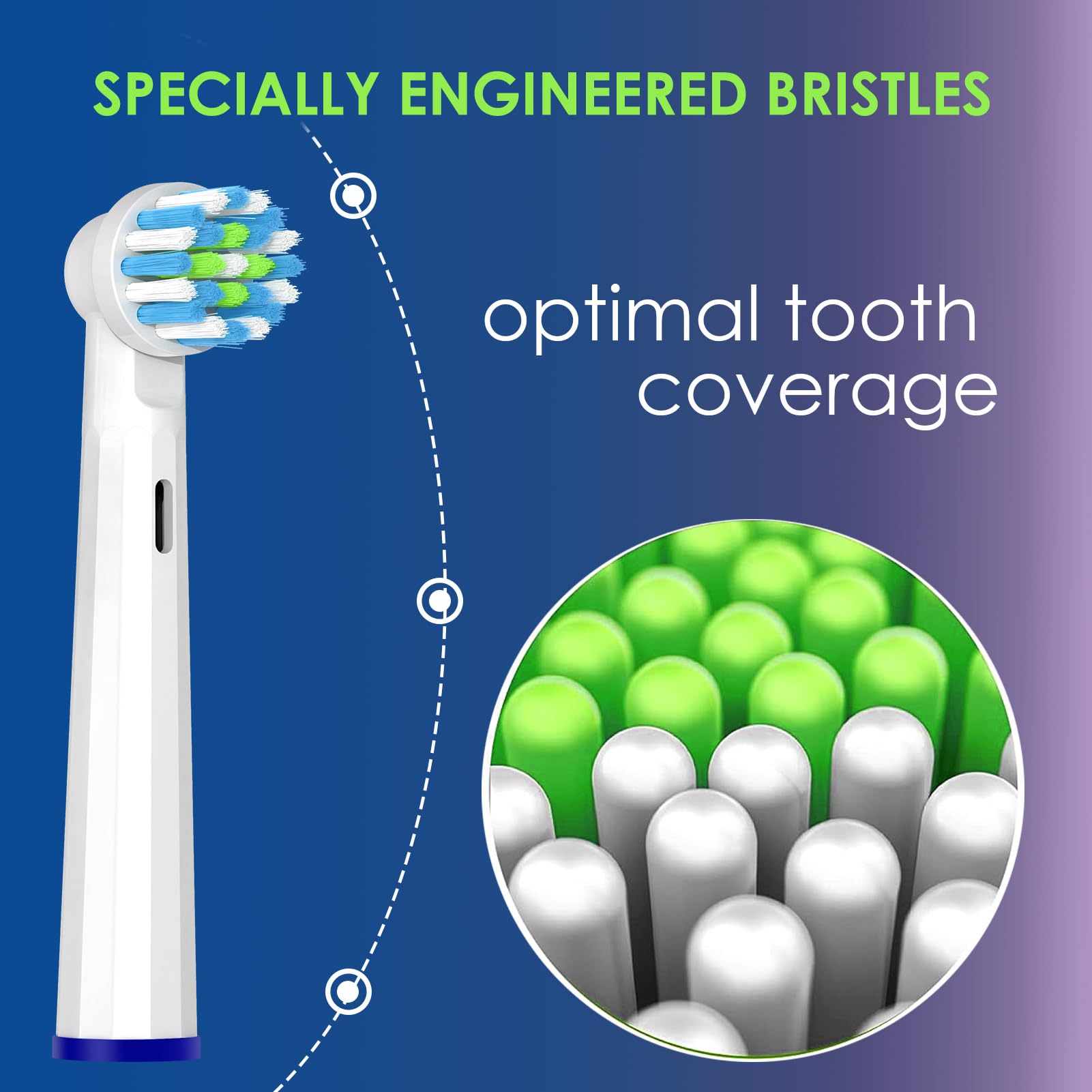 Bottom color rings for sharing on BKIX toothbrush head