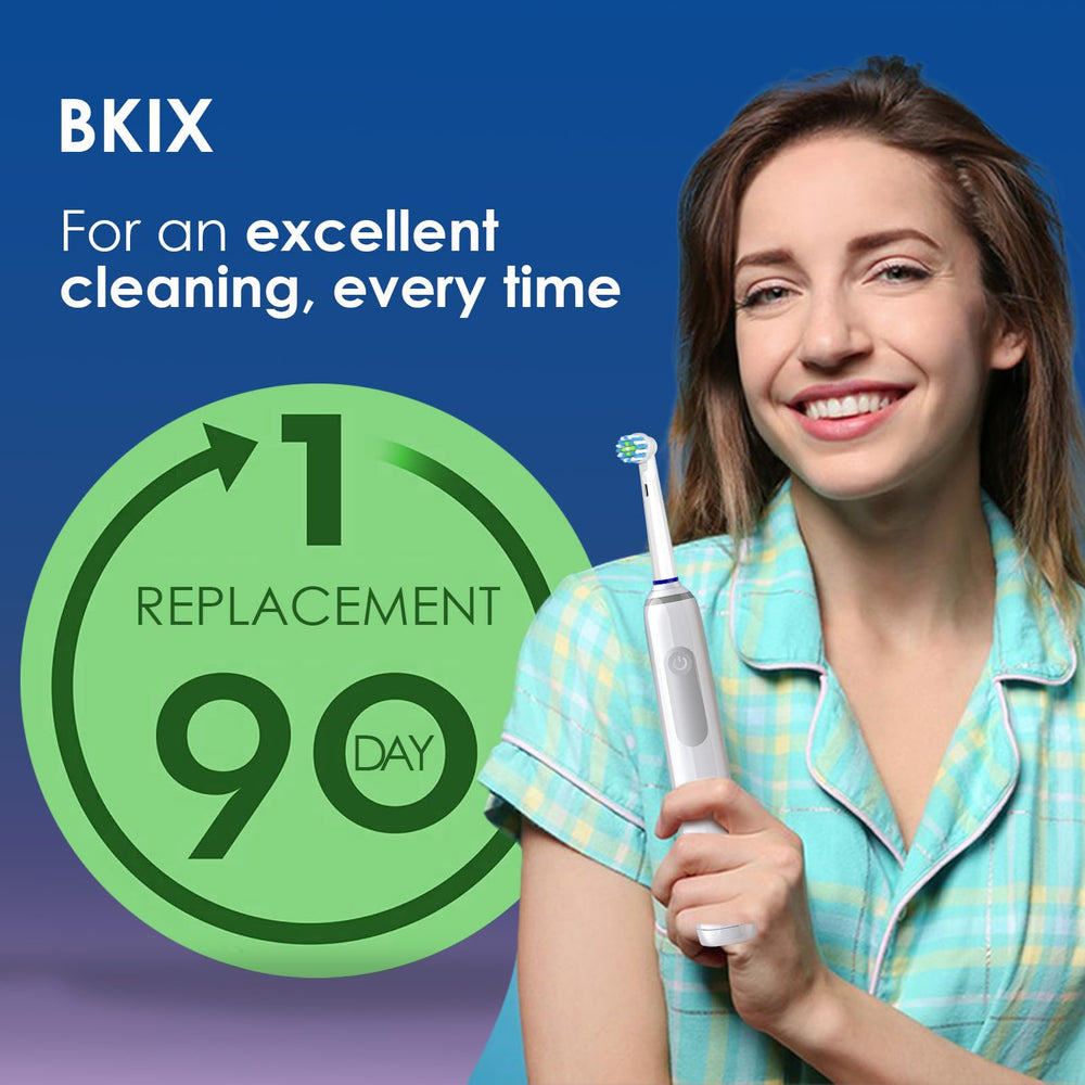 BKIX easy-snap-in replacement of Oral-B toothbrush head