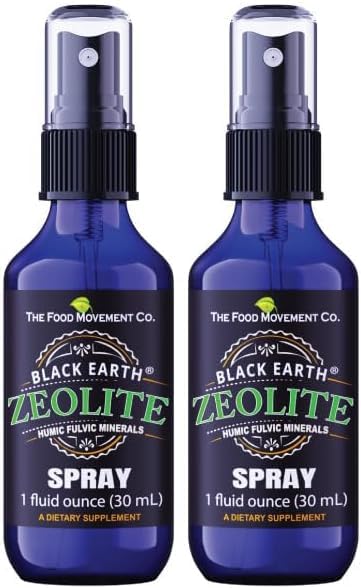 Front view of Black Earth Zeolite 1oz pump spray bottle