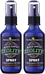 Front view of Black Earth Zeolite 1oz pump spray bottle