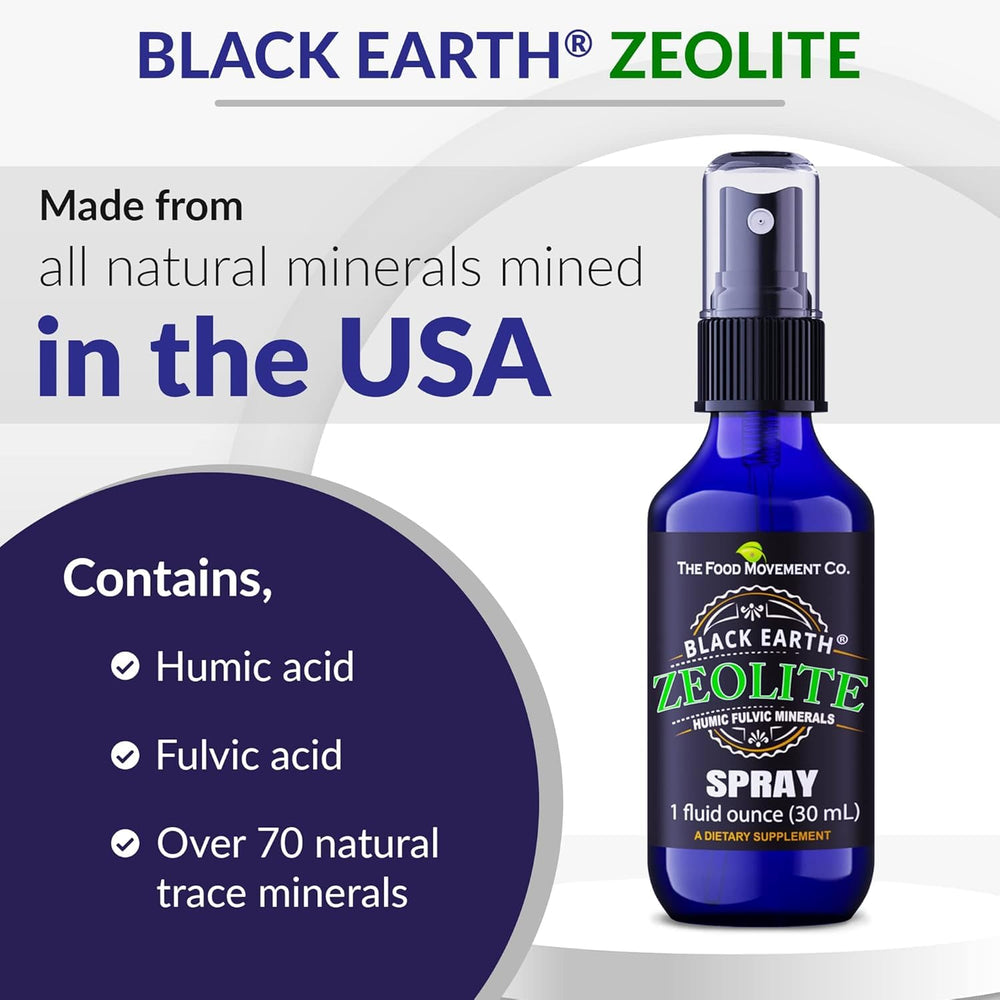 Product shot of Black Earth Zeolite 2-pack bottles