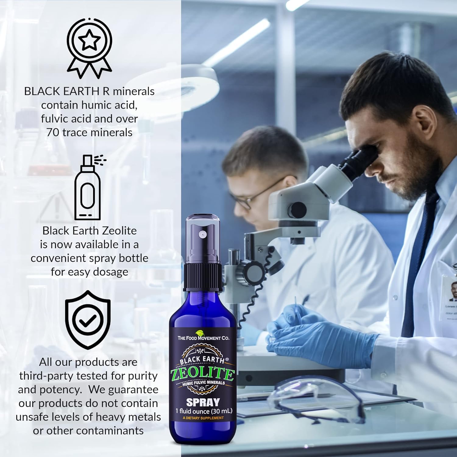 Close-up of the spray pump dispensing