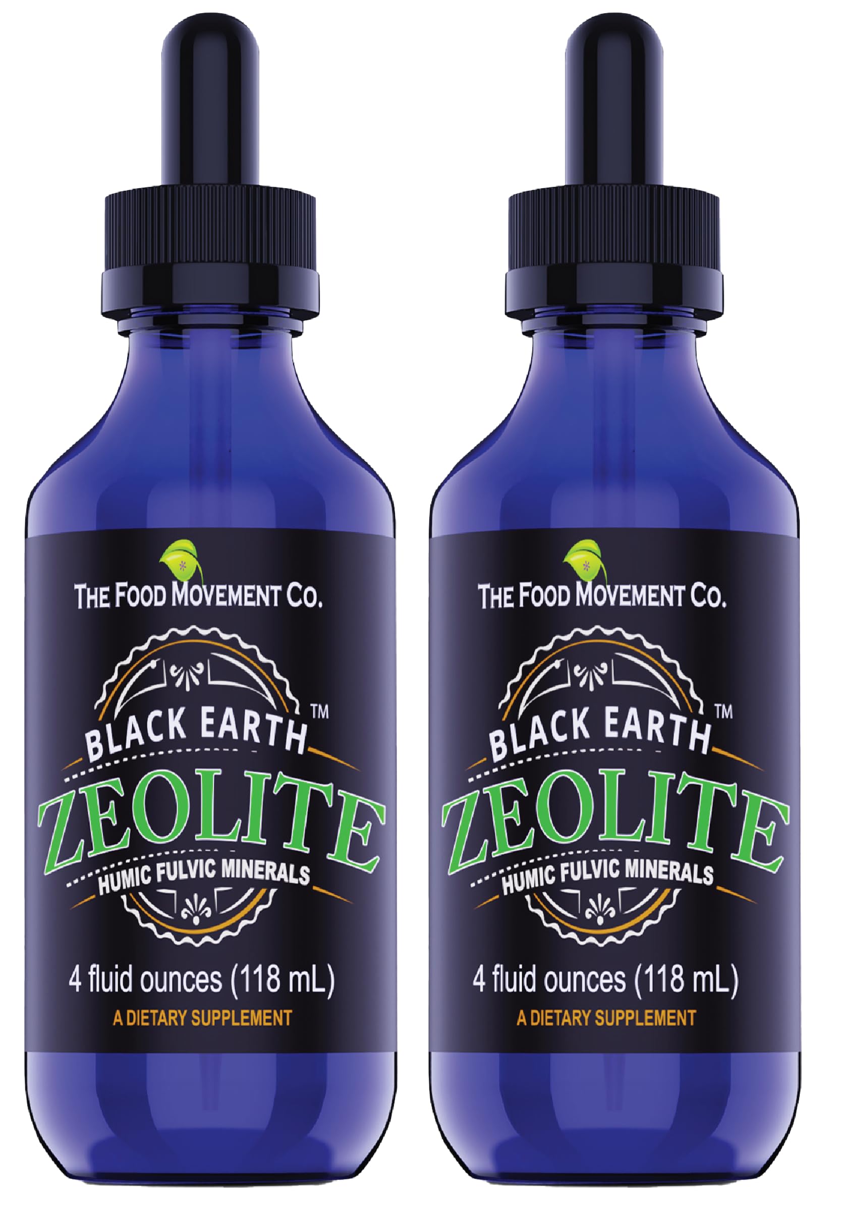 Black Earth Zeolite with Humic and Fulvic Acids detox product bottle