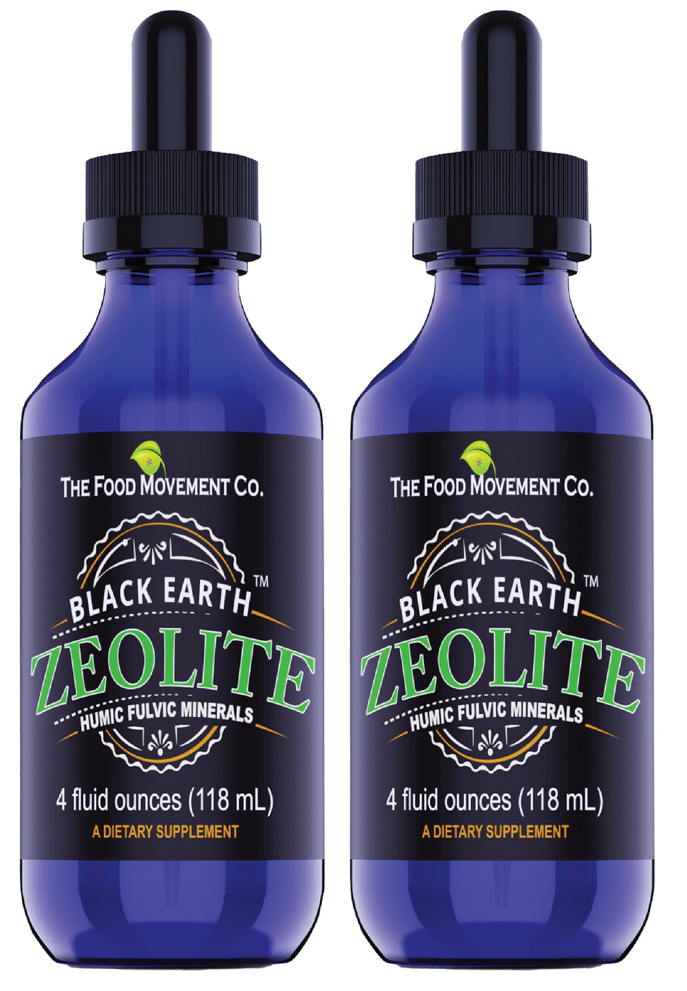 Black Earth Zeolite with Humic and Fulvic Acids detox product bottle