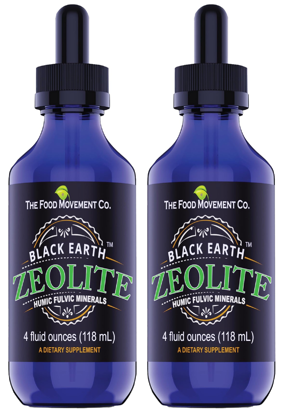 Black Earth Zeolite with Humic and Fulvic Acids detox product bottle