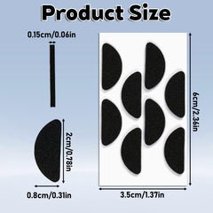 Close-up of D-shaped soft foam nose pad for glasses