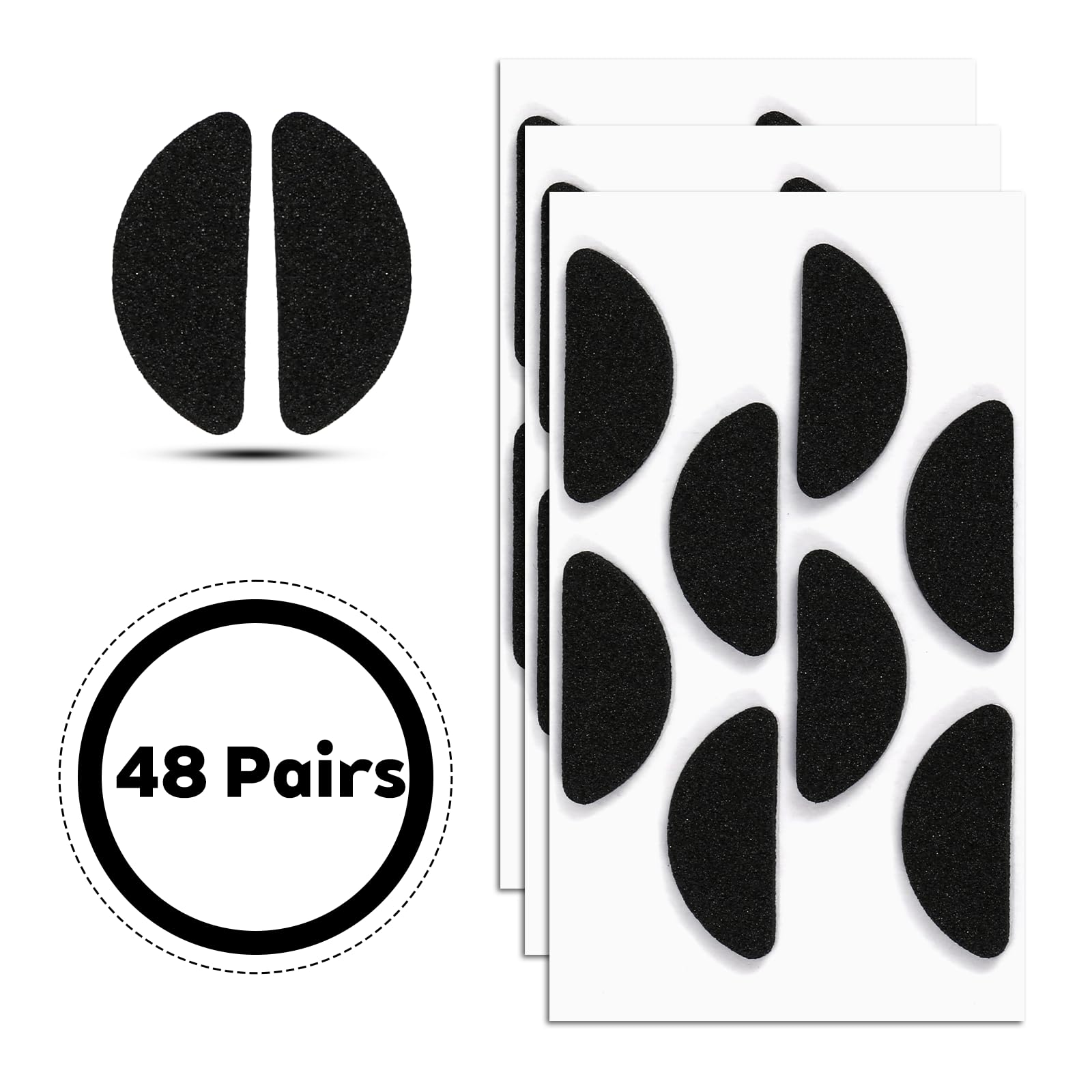 Packaging: 18 pairs on 12 sheets of nose pads