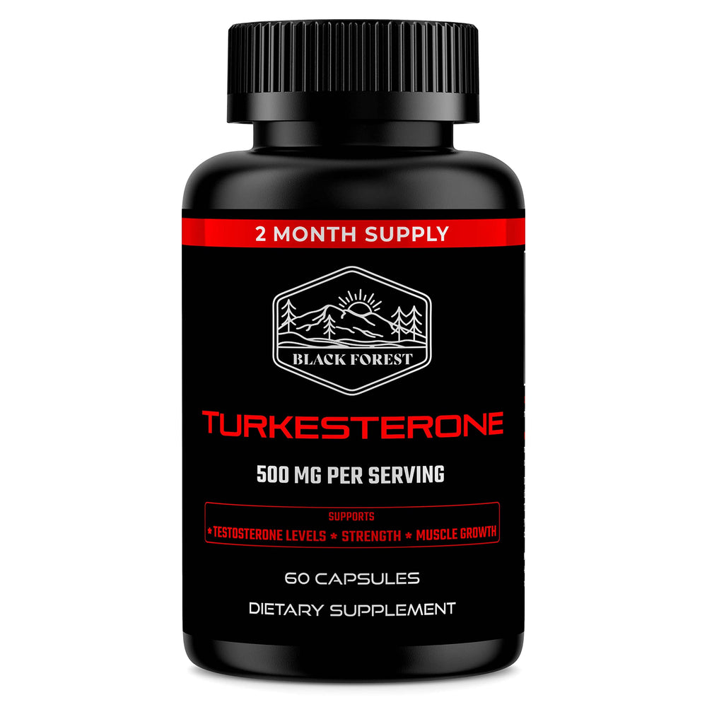 Black Forest Turkesterone 500mg bottle on white background