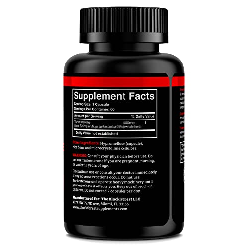 Turkesterone 500mg capsules close-up