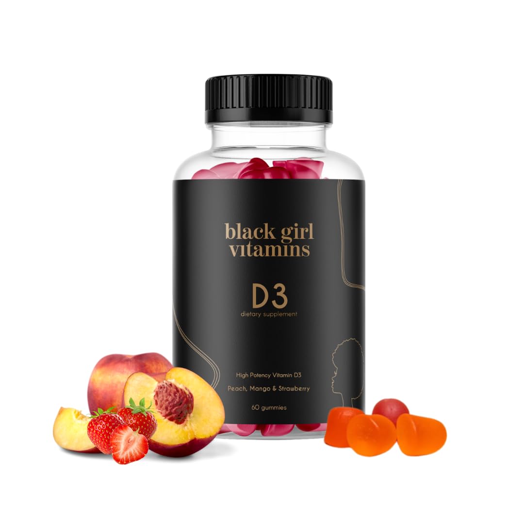 Black Girl Vitamins Vitamin D3 Gummies bottle with 2000 IU per serving