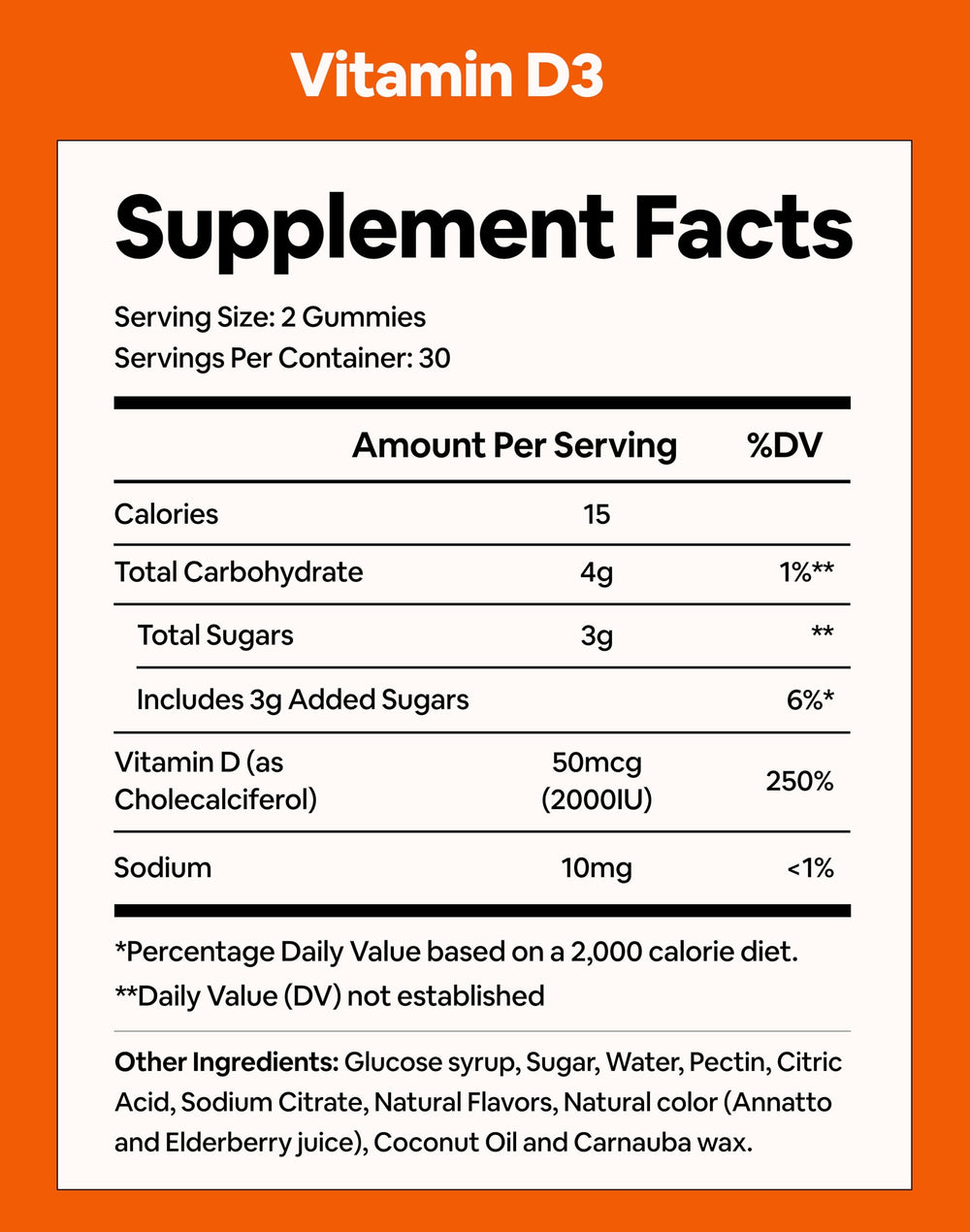 Vegan-friendly Vitamin D3 gummies made in the USA