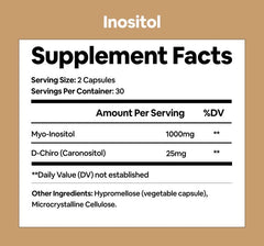 Front view of Black Girl Vitamins Inositol 60-count bottle with label