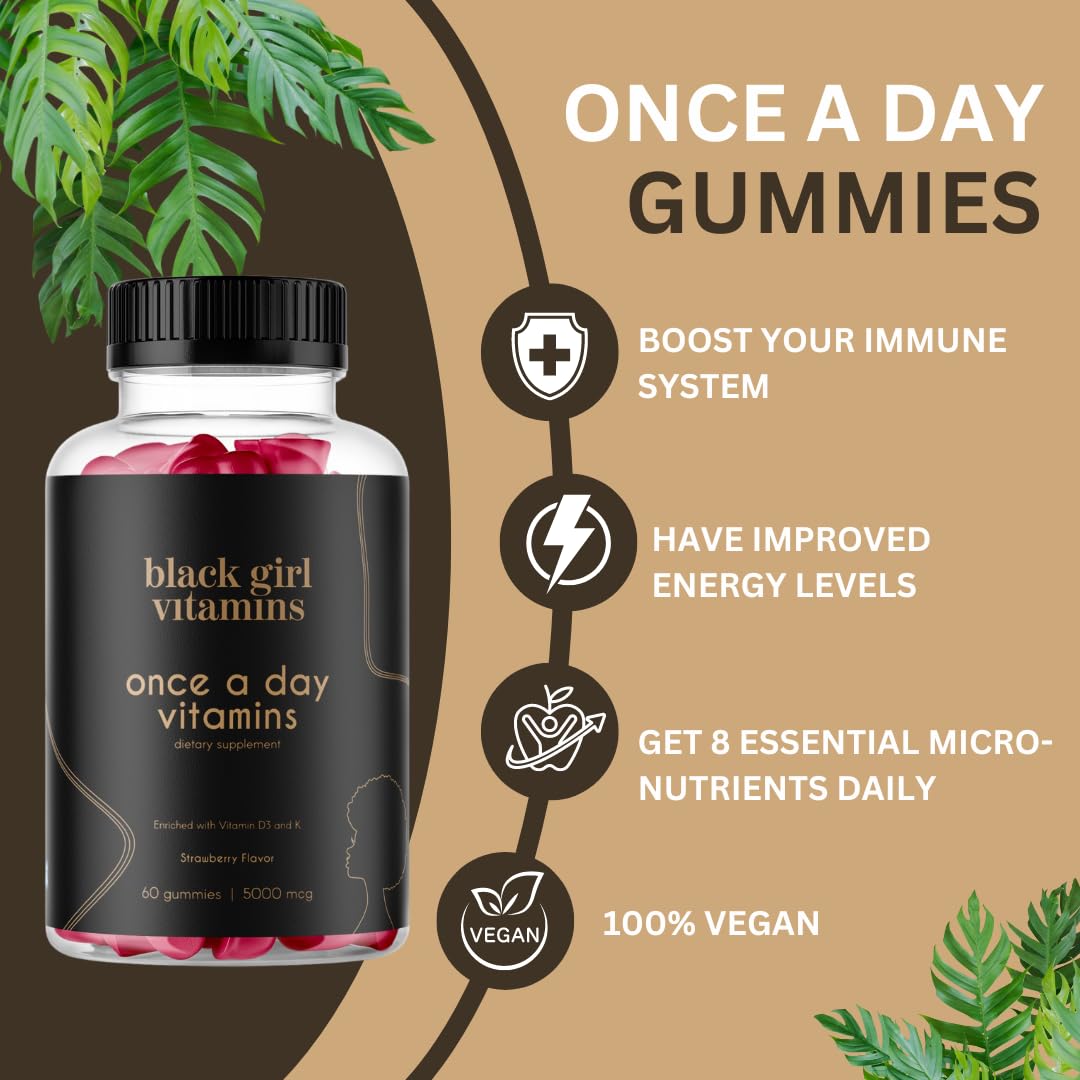 Vitamin and mineral icons highlighting immune support in Black Girl Vitamins