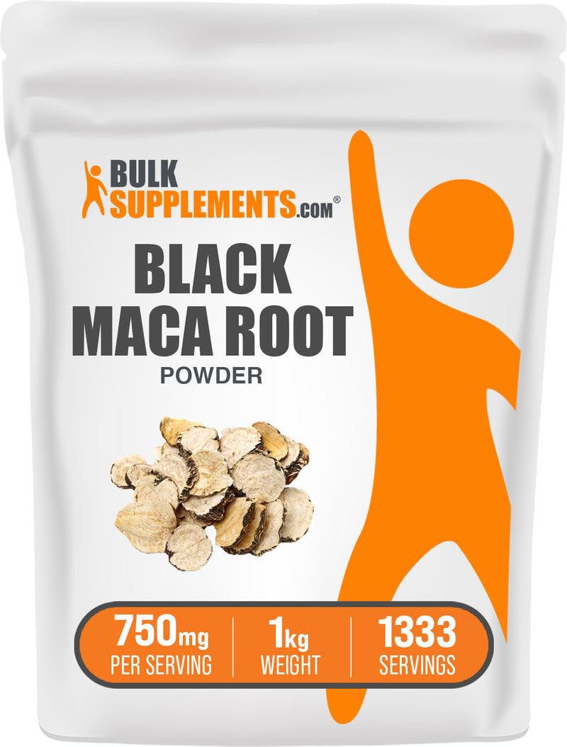 Black Maca Powder 1kg pack - front view