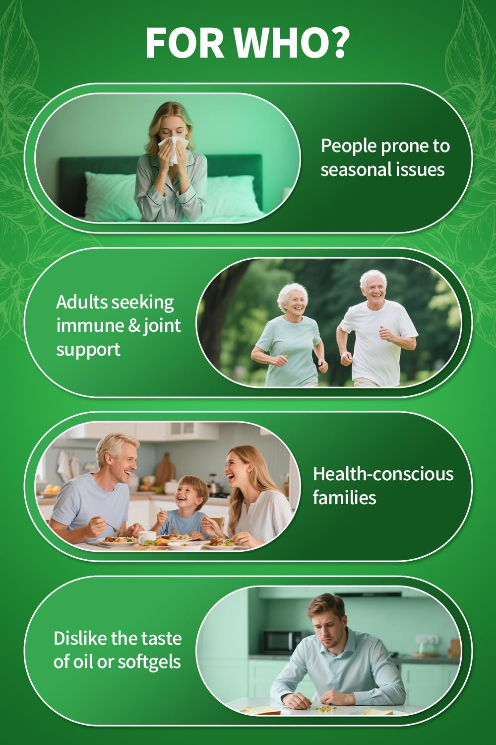 Capsules with black pepper for better absorption