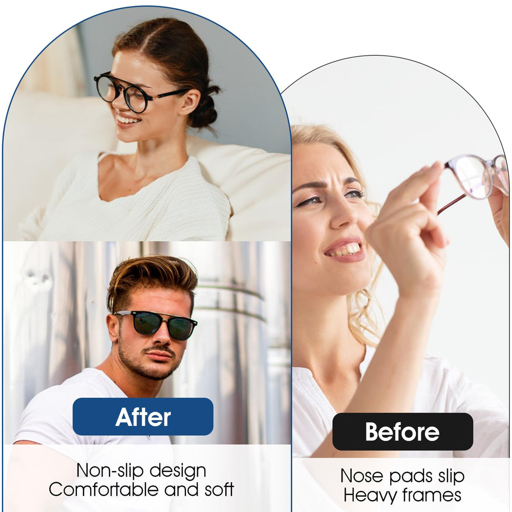 Black round glasses nose pad holder