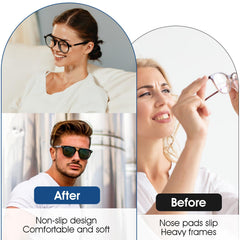 Black round glasses nose pad holder