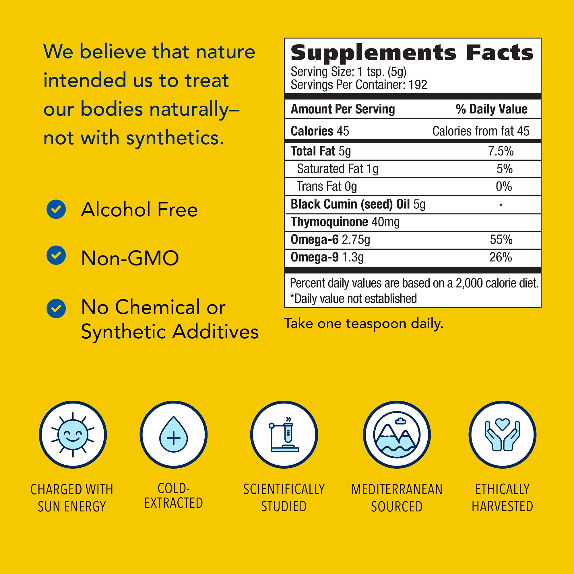 Illustration of cold-pressed, extra virgin black seed oil