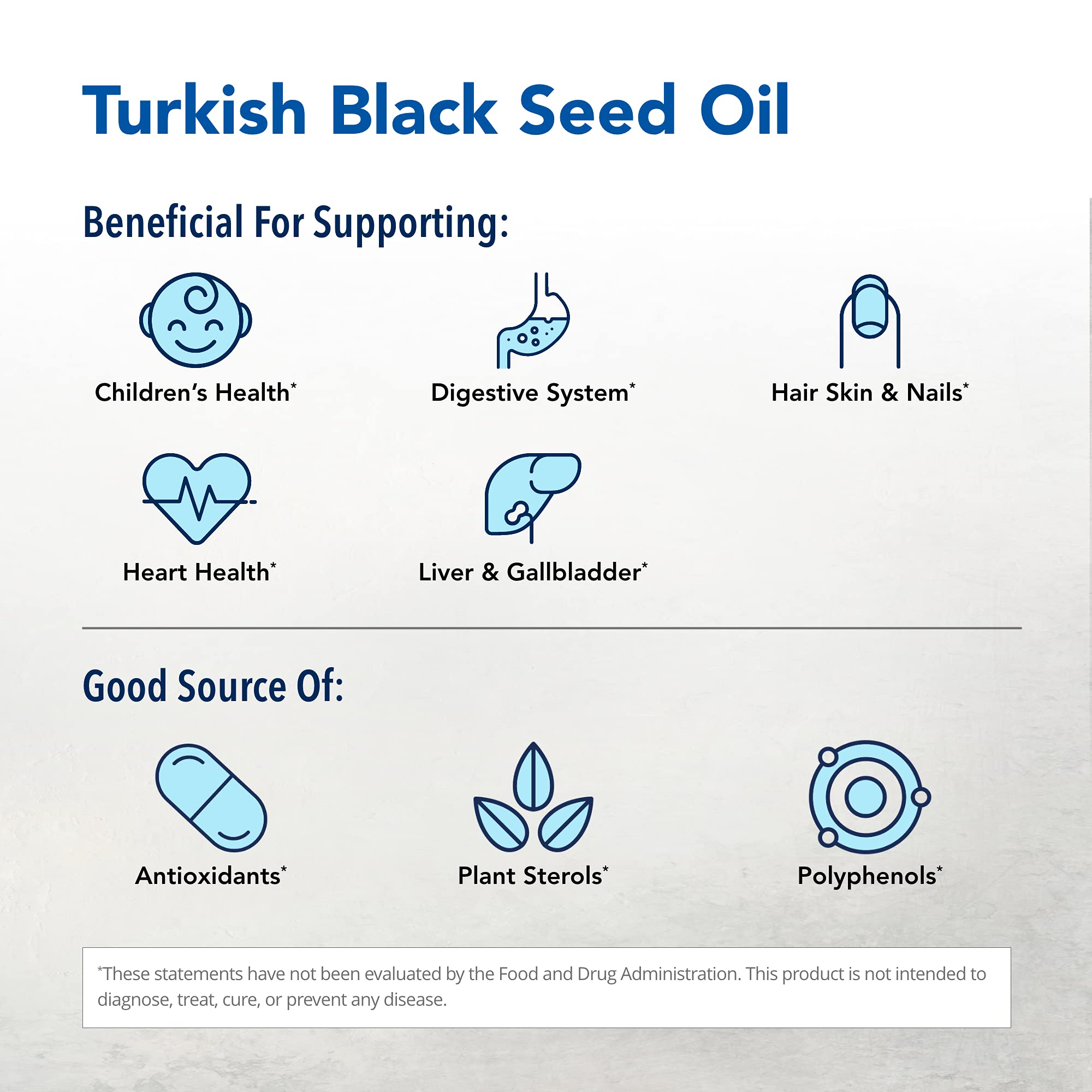 Ingredients excerpt image for Black Seed Oil 32 oz