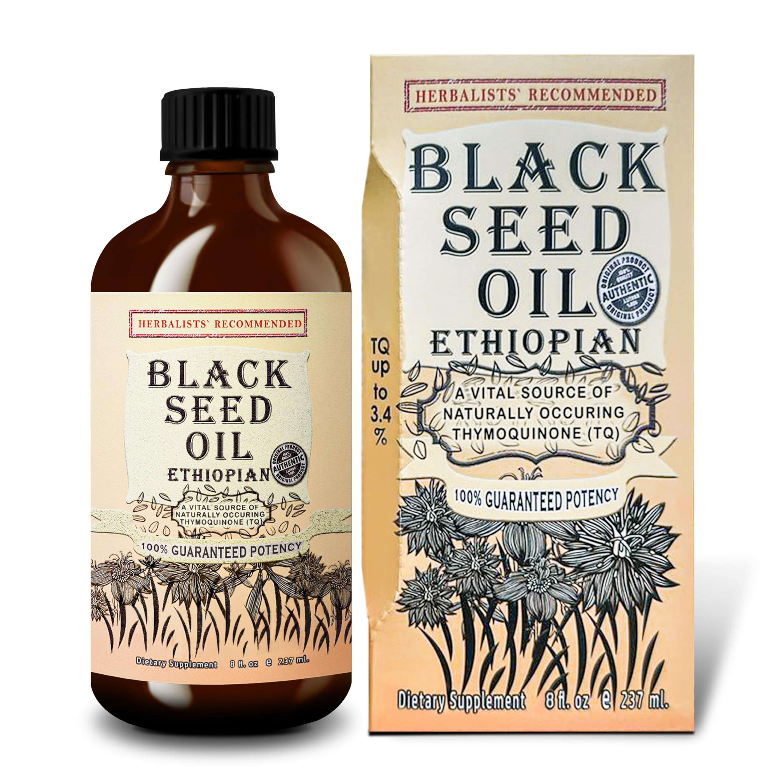 Black Seed Oil 8 oz bottle, cold-pressed Ethiopian Nigella Sativa