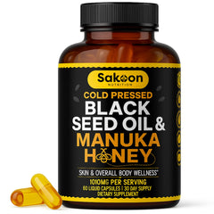 Black seed oil capsules with 1010mg per serving.