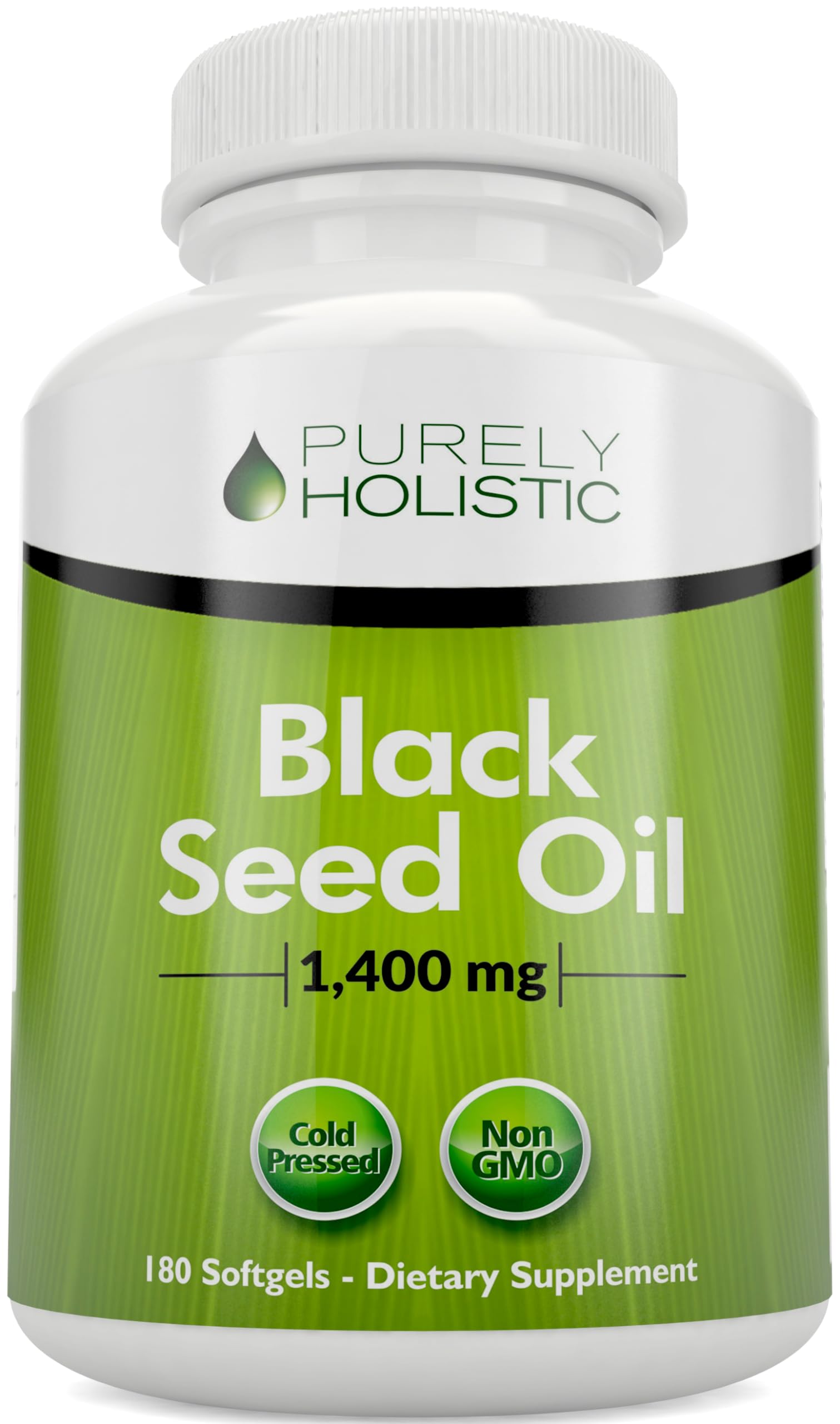 Bottle of Black Seed Oil Capsules (180 softgels)