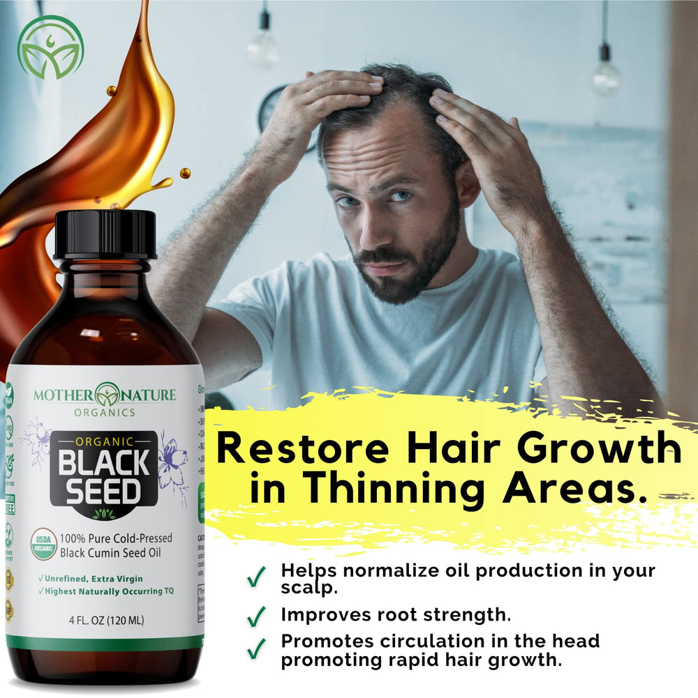 Close-up of cold-pressed black seed oil extraction