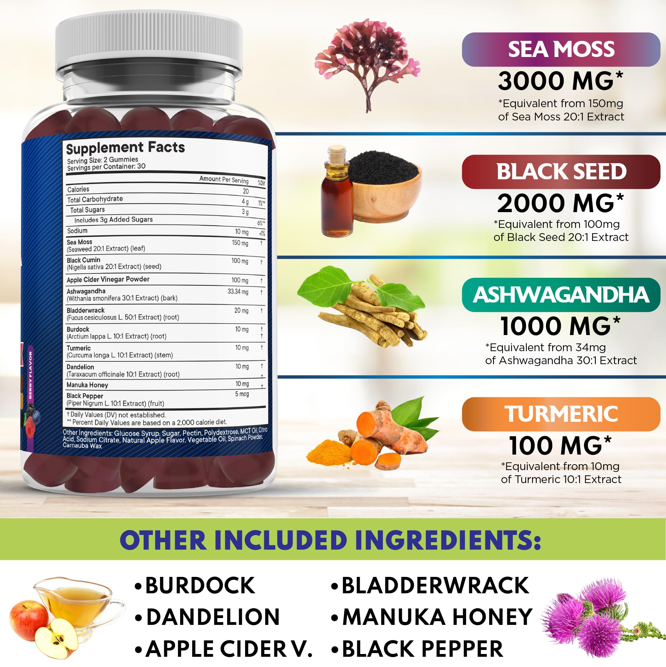 Black Seed Oil Gummies for immune support
