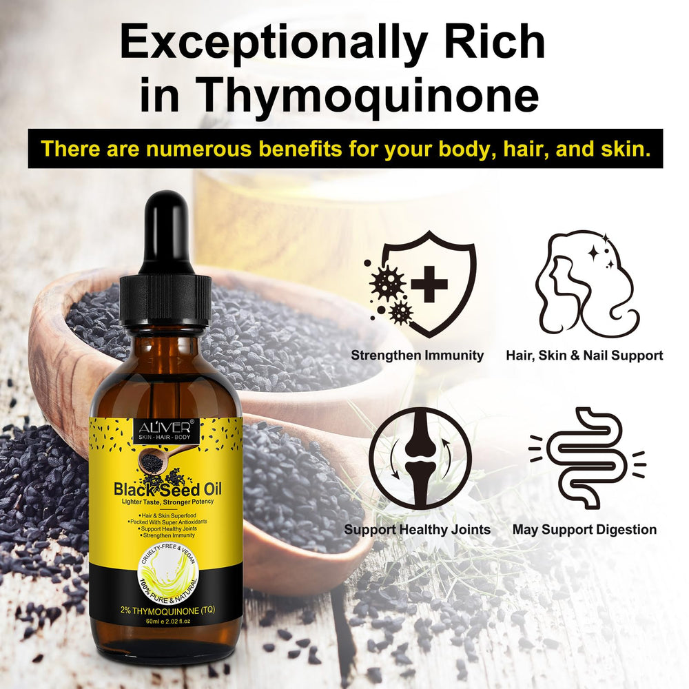 Pure natural black seed oil packaging