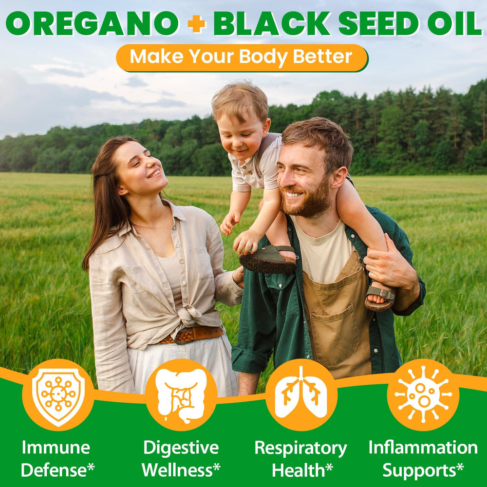 Black seed oil with thymoquinone illustration