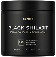 Bottle of Black Shilajit for Men with Ashwagandha and Tongkat Ali on label