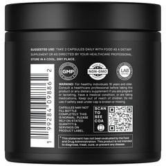 Packaging highlighting 60% fulvic acid and 100x concentrate for men