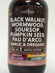 Herbal tincture with wormwood, garlic oil, and black walnut extract