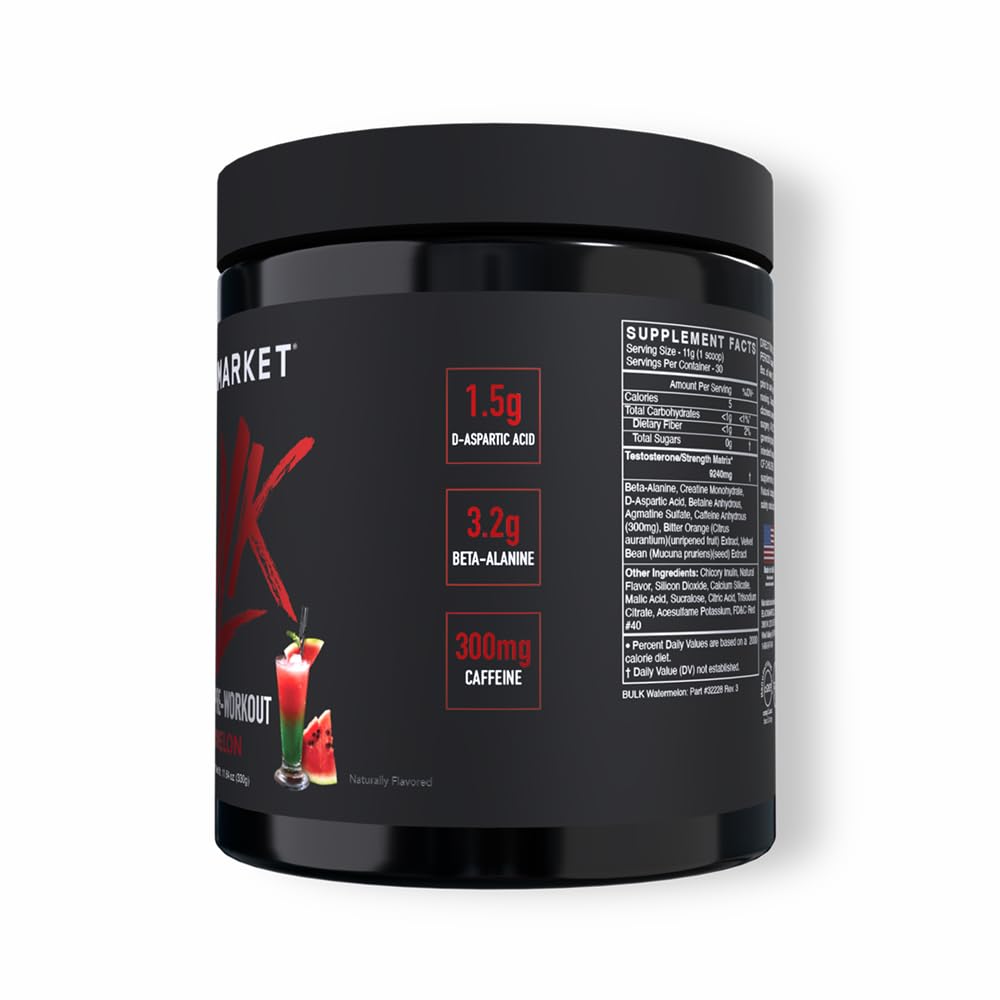 Back view showing supplement facts and details
