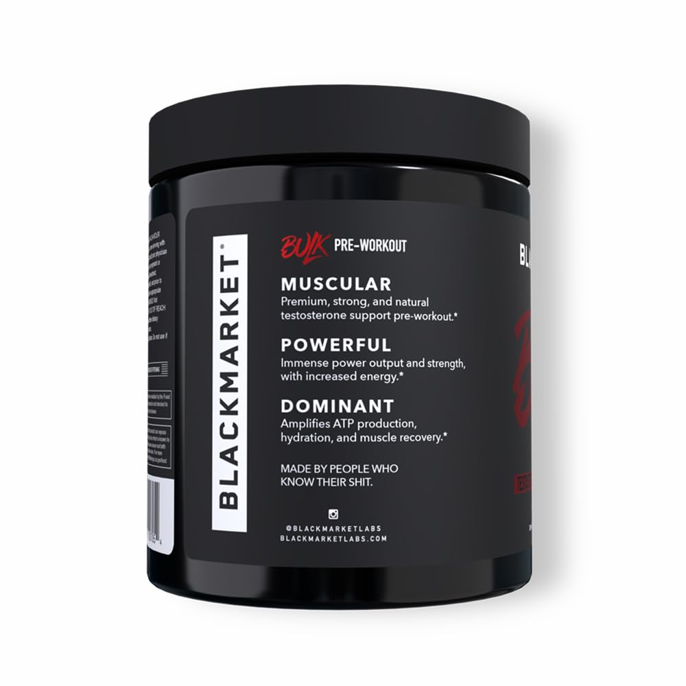 Packaging image for BLACKMARKET Bulk Pre Workout Watermelon 30 servings