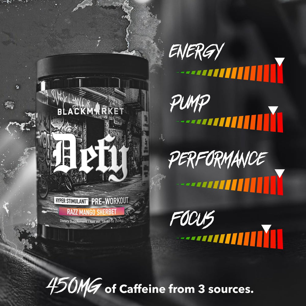Close-up of caffeine matrix in BLACKMARKET DEFY