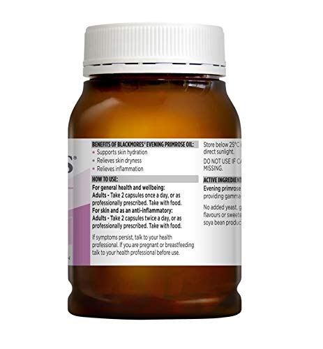 Close-up view of Blackmores Evening Primrose Oil 1000mg capsules