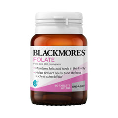 Blackmores Folate 500mcg bottle front view