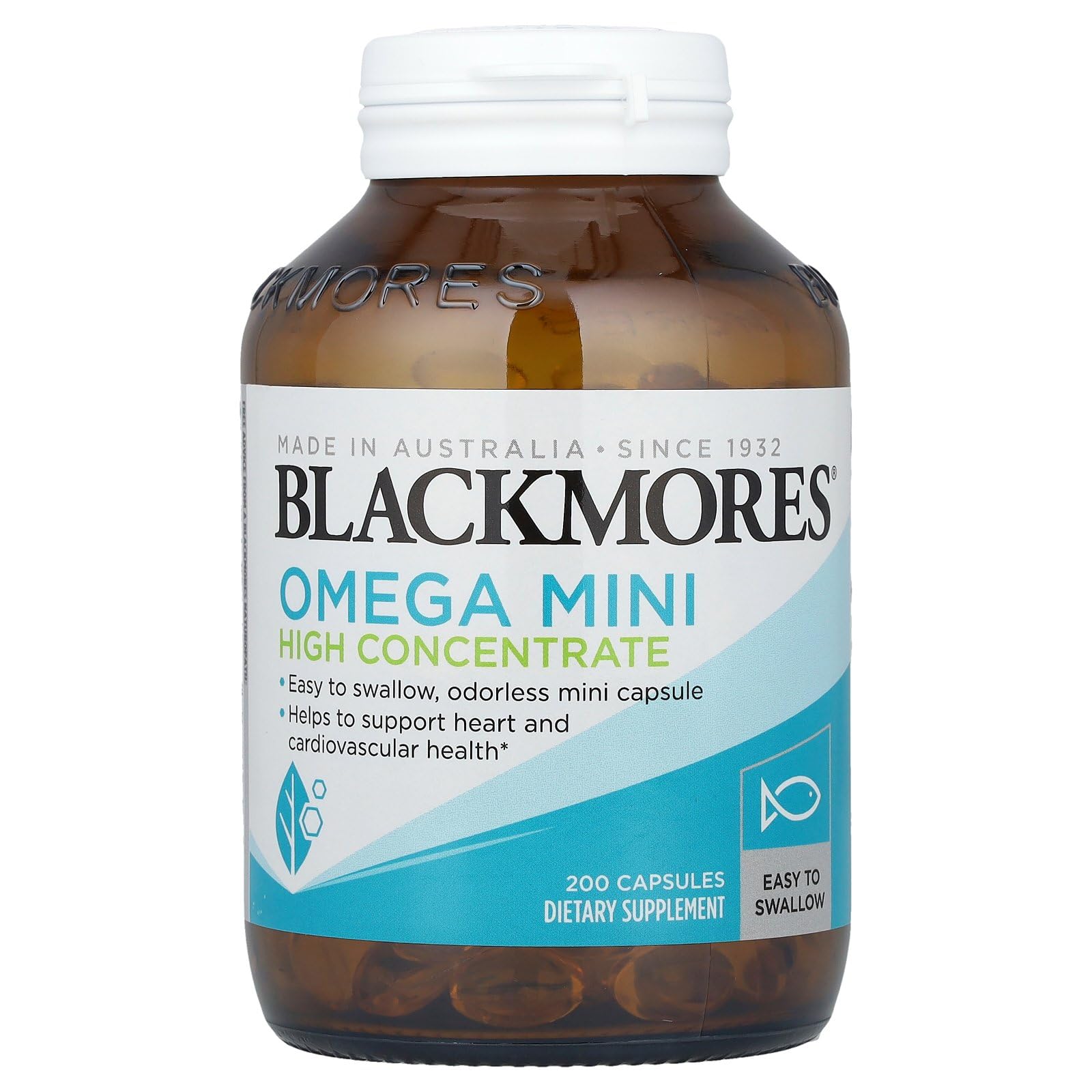 Blackmores Omega Mini High Concentrate 200 Capsules bottle