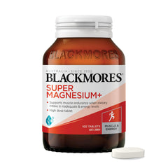 Blackmores Super Magnesium Plus 100 Tablets bottle front view