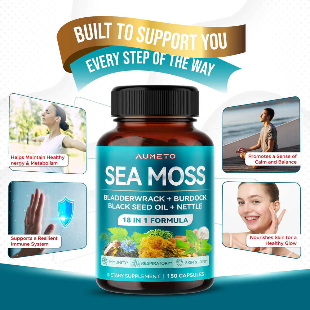 Bladderwrack and sea moss components